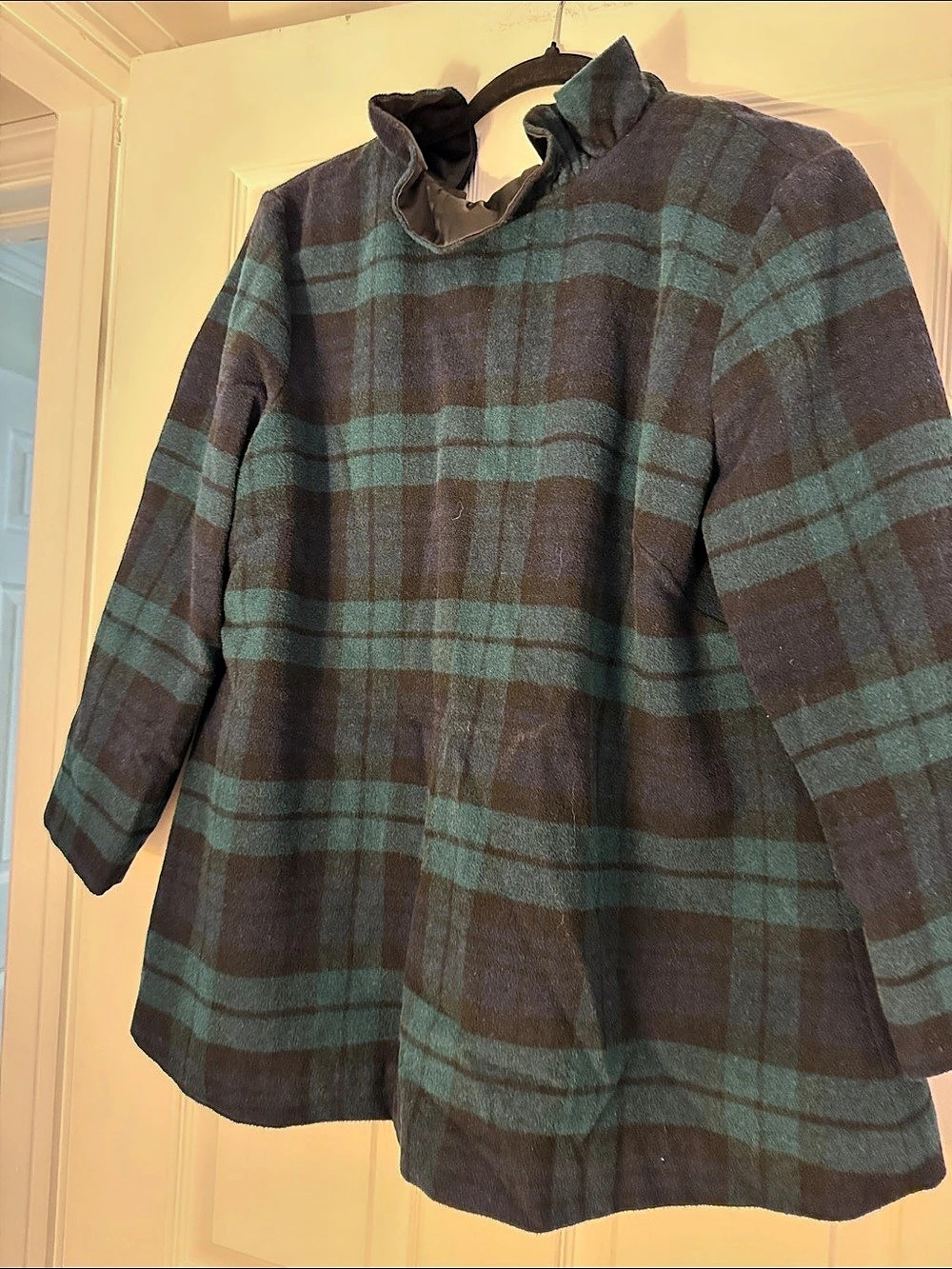 Tuckernuck Quilted Plaid Blue & Green Top